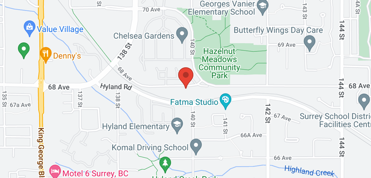 map of 13980 68 AVE AVENUE